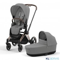 Коляска 2 в 1 Cybex Priam IV шасси Rose Gold