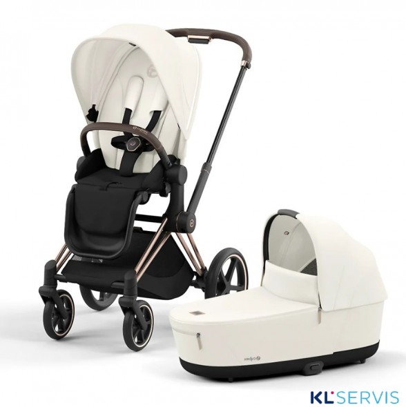 Коляска 2 в 1 Cybex Priam IV шасси Rose Gold