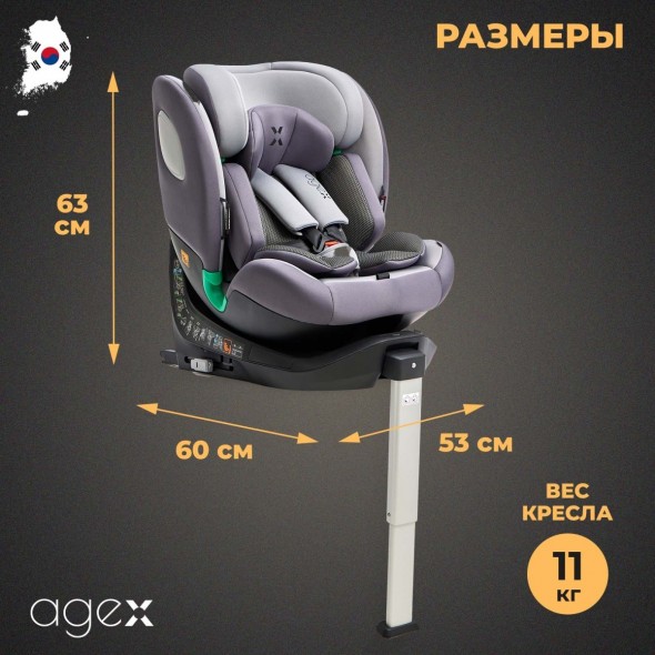 Автокресло Agex Comfort i-Fix 360 (0-36 кг)