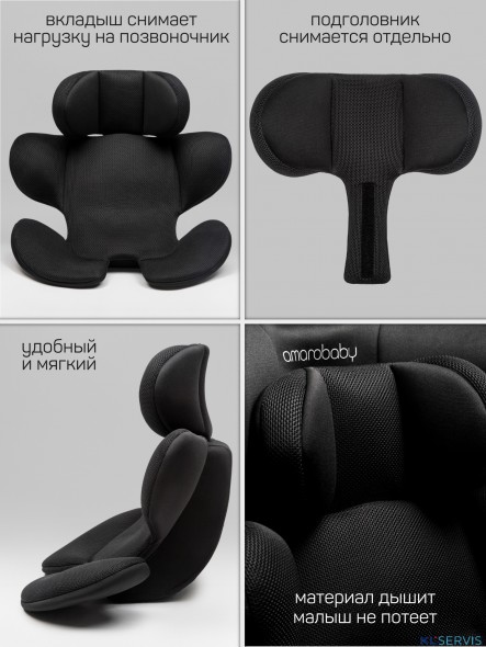 Детское Автокресло Amarobaby Defender, i-Size, 40-150 см