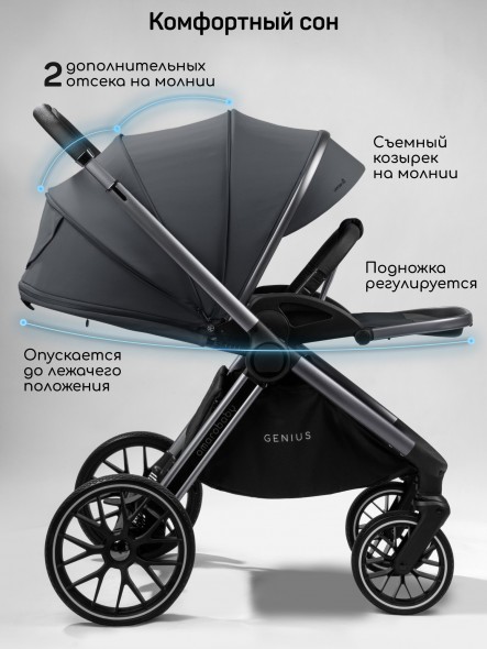 Коляска детская 2 в 1 Amarobaby Genius