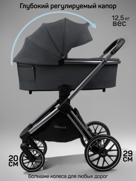 Коляска детская 2 в 1 Amarobaby Genius