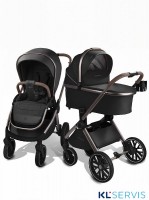 Коляска детская из экокожи 2в1 Amarobaby Motus Premium Ecco Exclusive