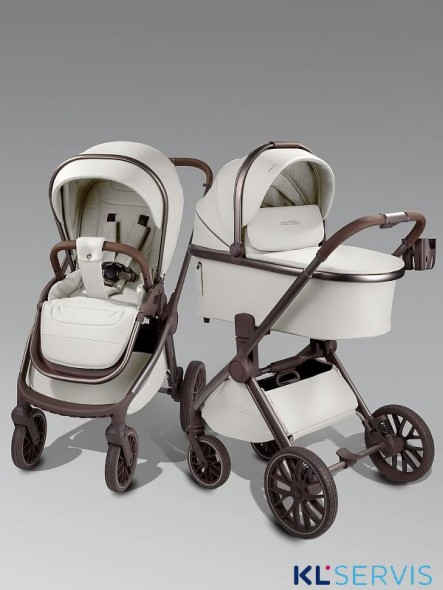 Коляска детская из экокожи 2в1 Amarobaby Motus Premium Ecco Exclusive