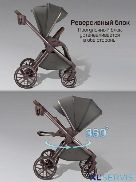 Коляска детская из экокожи 2в1 Amarobaby Motus Premium Ecco Exclusive
