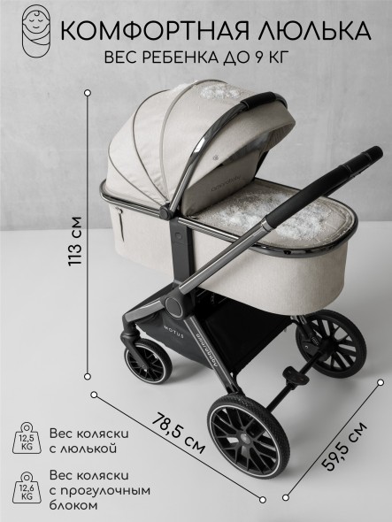 Коляска детская 2 в 1 Amarobaby Motus V2