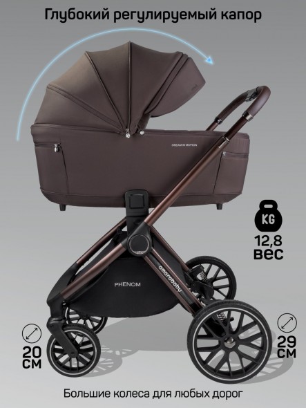 Коляска детская 2 в 1 с термолюлькой Amarobaby Phenom