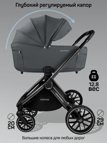 Коляска детская 2 в 1 с термолюлькой Amarobaby Phenom