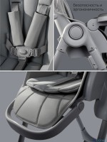 Стульчик детский для кормления Amarobaby Gourmet