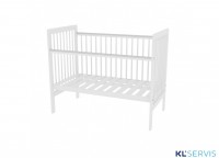 Кроватка колесо-качалка полностью из натурального дерева Bambini 03