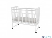 Кроватка колесо-качалка полностью из натурального дерева Bambini 03