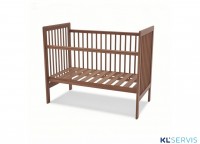 Кроватка колесо-качалка полностью из натурального дерева Bambini 03
