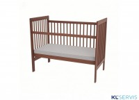 Кроватка колесо-качалка полностью из натурального дерева Bambini 03