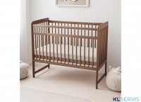 Кроватка колесо-качалка полностью из натурального дерева Bambini 03