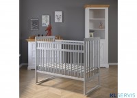 Кроватка колесо-качалка полностью из натурального дерева Bambini 03