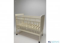 Кроватка колесо-качалка полностью из натурального дерева Bambini 03