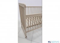 Кроватка колесо-качалка полностью из натурального дерева Bambini 03