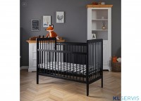 Кроватка колесо-качалка полностью из натурального дерева Bambini 03