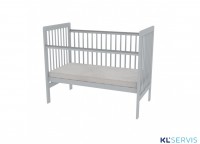 Кроватка колесо-качалка полностью из натурального дерева Bambini 03