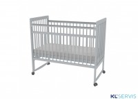 Кроватка колесо-качалка полностью из натурального дерева Bambini 03
