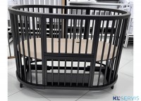 Кроватка детская овальная Bambini Арт. 20.16.20_38_14 (без маятника трансформер, детский манеж)