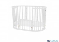 Кроватка детская овальная Bambini Арт. 20.16.20_38_14 (без маятника трансформер, детский манеж)
