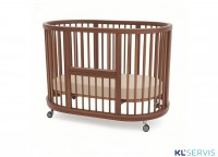 Кроватка детская овальная Bambini Арт. 141 (с маятником, трансформер, детский манеж)