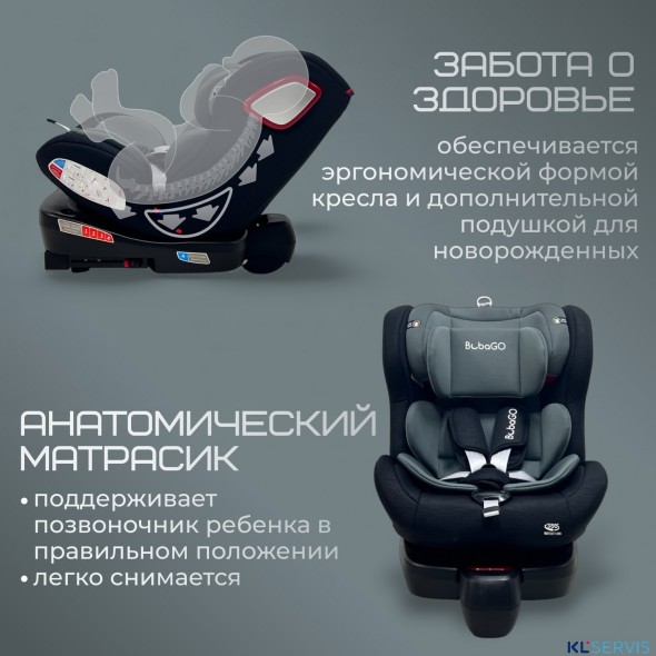Автокресло Bubago Freet BG 178-1 (0-36 кг) (Isofix, поворот 360, с упором в пол)