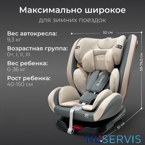 Автокресло BUBAGO NOXA Isofix  0-36 кг 