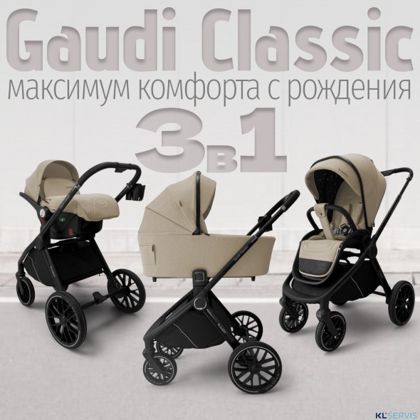 Модульная коляска BubaGO Gaudi 3в1 Classic