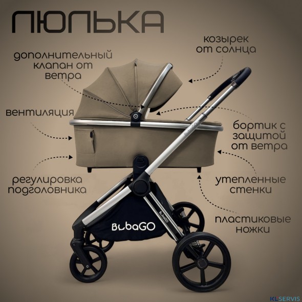 Модульная коляска 3в1 BUBAGO GAUDI. НОВИНКА