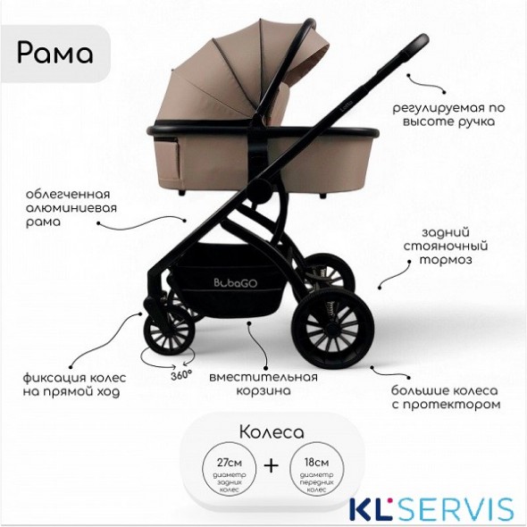 Детская коляска BubaGo Lotta 3 в 1