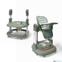 Стул для кормления BubaGO William 3 в 1 качалка ходунки 