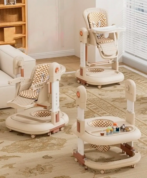 Стул для кормления BubaGO William 3 в 1 качалка ходунки 
