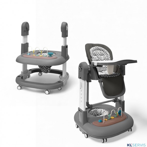 Стул для кормления BubaGO William 3 в 1 качалка ходунки 