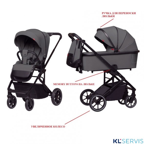 ОБНОВЛЕННАЯ КОЛЯСКА 2 В 1 CARRELLO ALFA ВЕРСИИ 2023 ГОДА