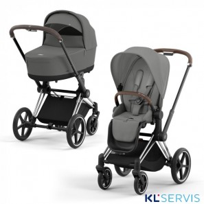 Коляска 2 в 1 Cybex Priam IV шасси Chrome Brown