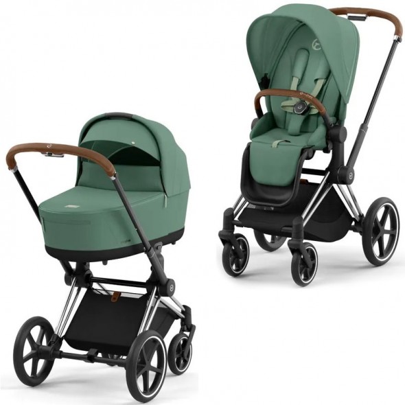 Коляска 2 в 1 Cybex Priam IV шасси Chrome Brown