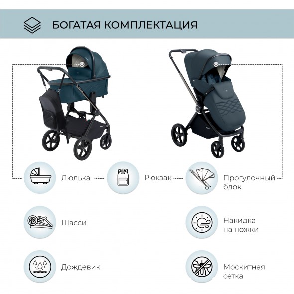 Коляска 2в1 Sweet Baby Elegante Chrome/GL