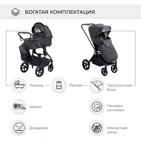 Коляска 2в1 Sweet Baby Elegante Chrome/GL