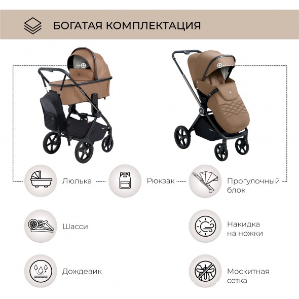 Коляска 2в1 Sweet Baby Elegante Chrome/GL