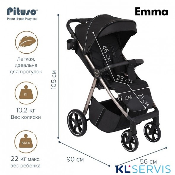 Прогулочная коляска Pituso Emma