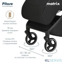 Детская прогулочная коляска Pituso Matrix PU
