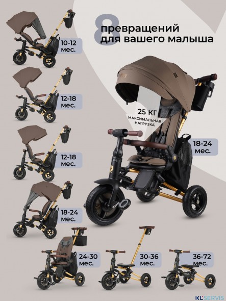 Складной трехколесный велосипед Qplay SPRINTER S MAX S702