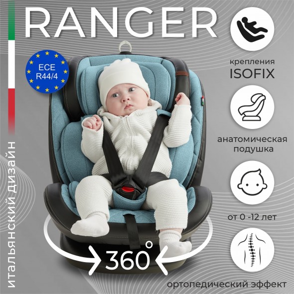 Автокресло поворотное группа 0123 (0-36) Sweet Baby Ranger 360 Isofix