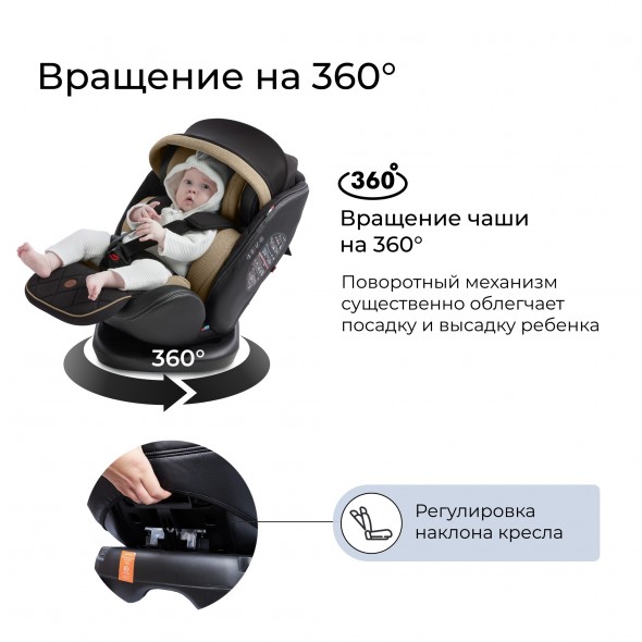 Автокресло поворотное группа 0123 (0-36) Sweet Baby Suburban 360 Isofix