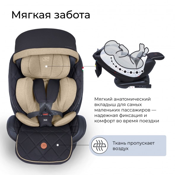 Автокресло поворотное группа 0123 (0-36) Sweet Baby Suburban 360 Isofix