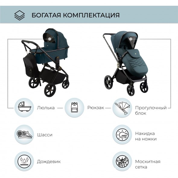 Коляска 2в1 Sweet Baby Elegante Chrome/GL