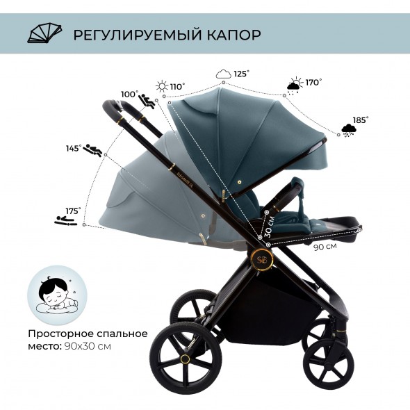 Коляска 2в1 Sweet Baby Elegante Chrome/GL