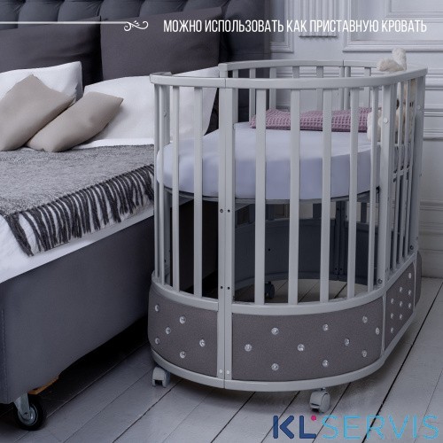 Кроватка-трансформер 7в1 Sweet Baby Brillantezza на колесах